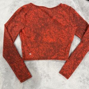 Lululemon Wunder train cropped long sleeve, size 10